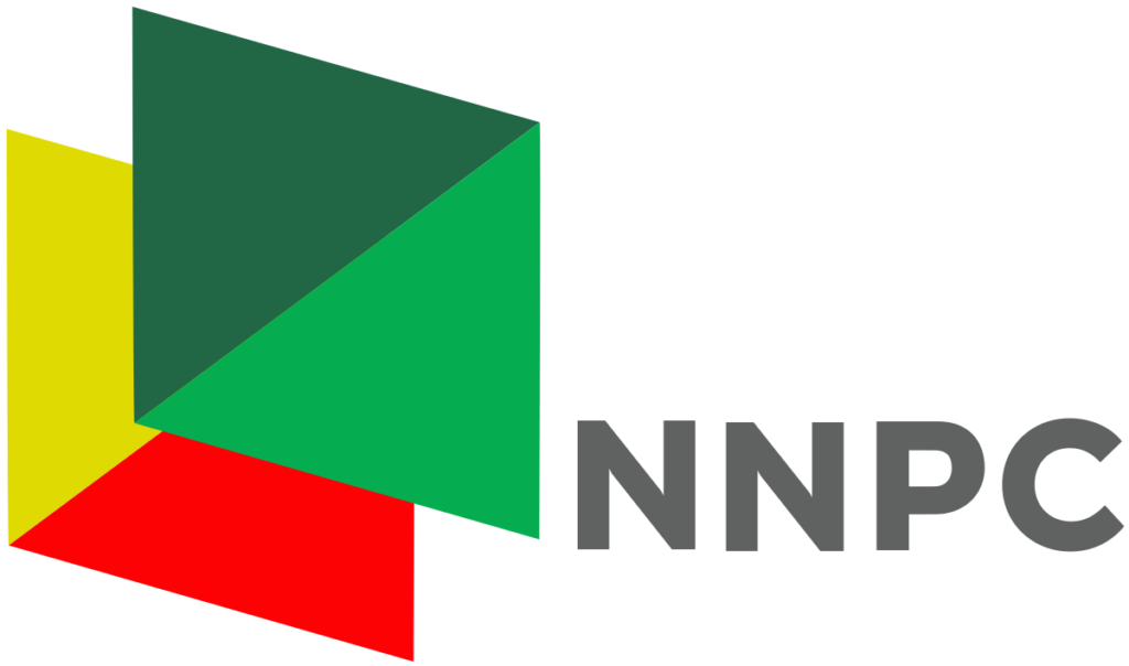 Two rhombus' slightly overlap, bottom one split in colours red and yellow whilst on top splits for two shades of green, bottom right four letters stand