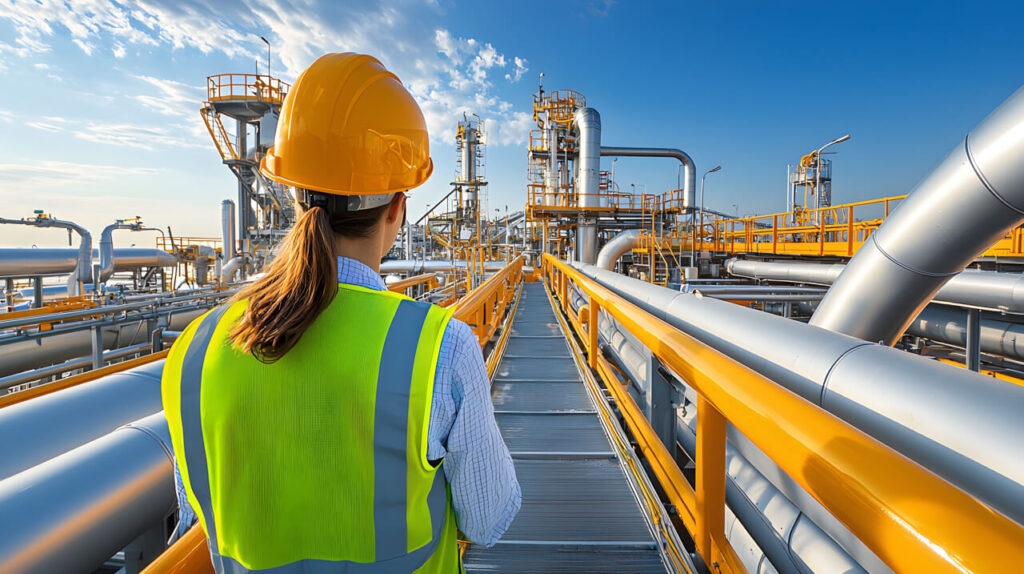 Woman at O&G facility